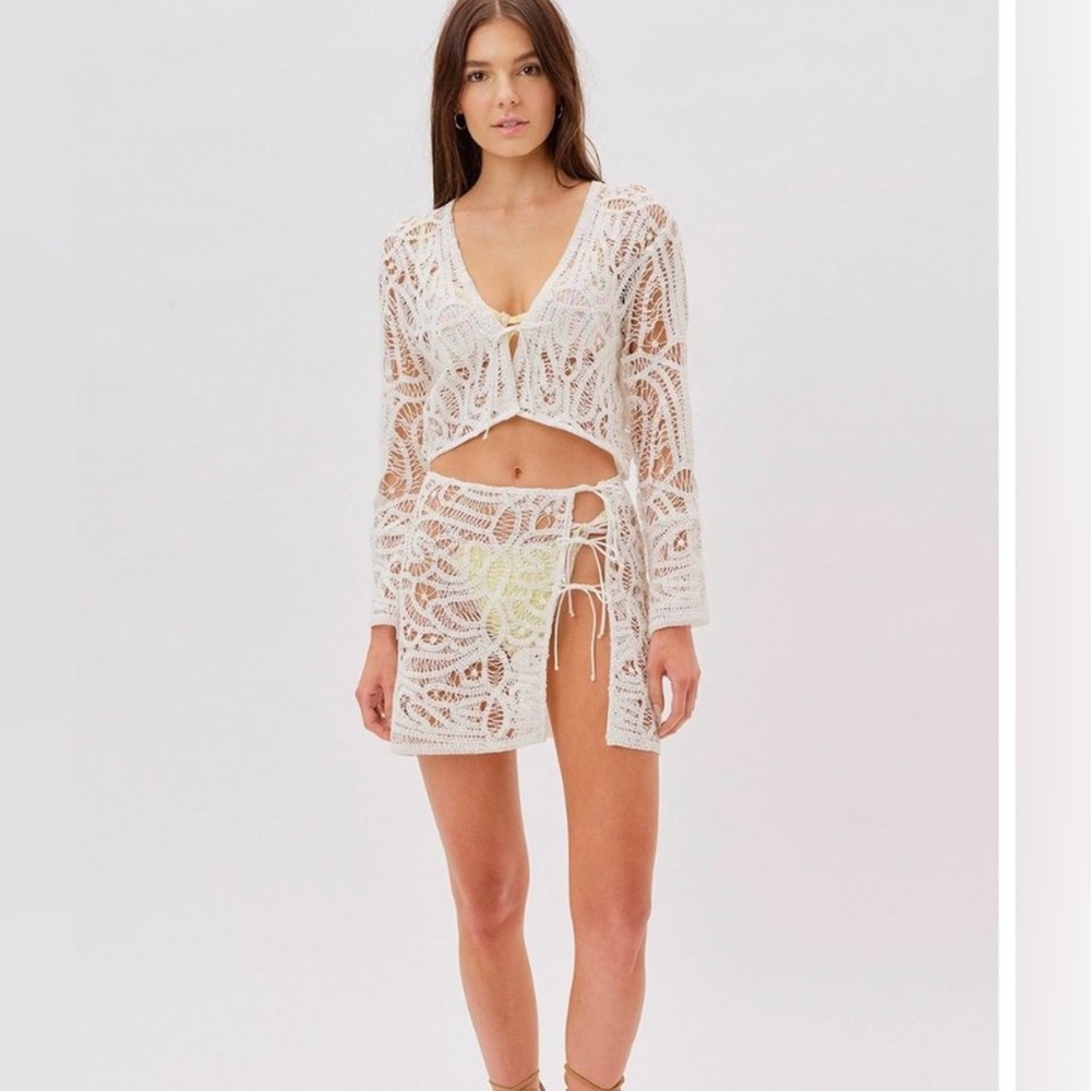 For Love & Lemons Riveria Coverup top and bottom set: size small